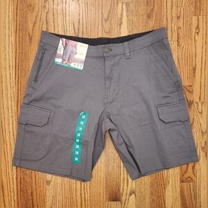 New W/tags Copper & Oak Venture Rip Stop Gray Men's Cargo Shorts, Size: 38
